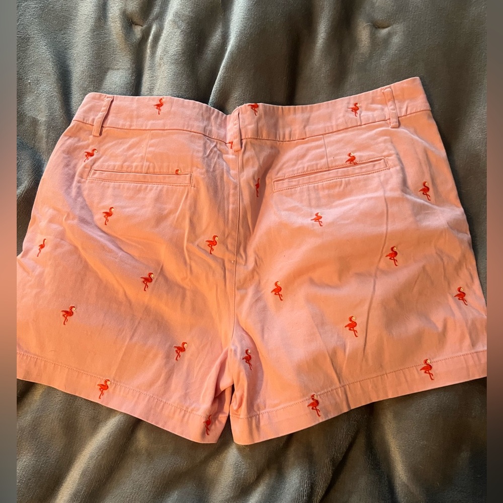 Jones & Company shorts. Size 10. Pink with flamingos. - Picture 2 of 2